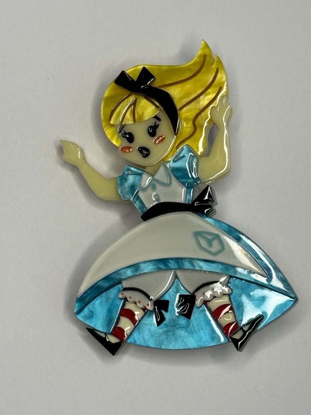 Erstwilder Alice in Wonderland Brooch Acrylic